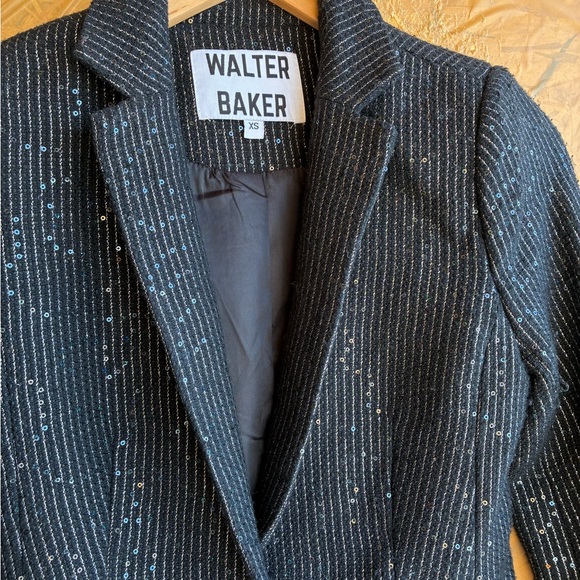 NWOT Walter Baker Trishelle, Sparkle Stripe Tweed Blazer Size X-Small - Picture 6 of 10